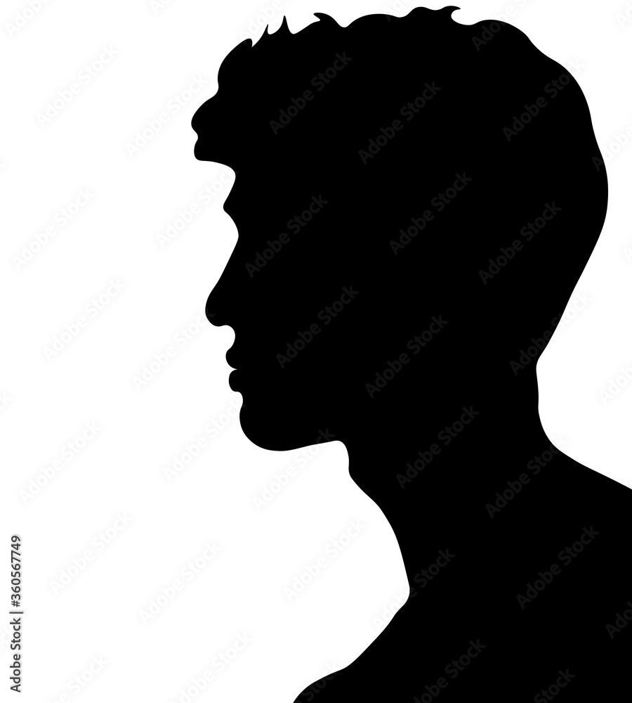 male profile picture, silhouette. Of the page, Model, businessman, face profile, handsome man, boy male profile picture, silhouette. Of the page, Model, businessman, face profile, handsome man, boy