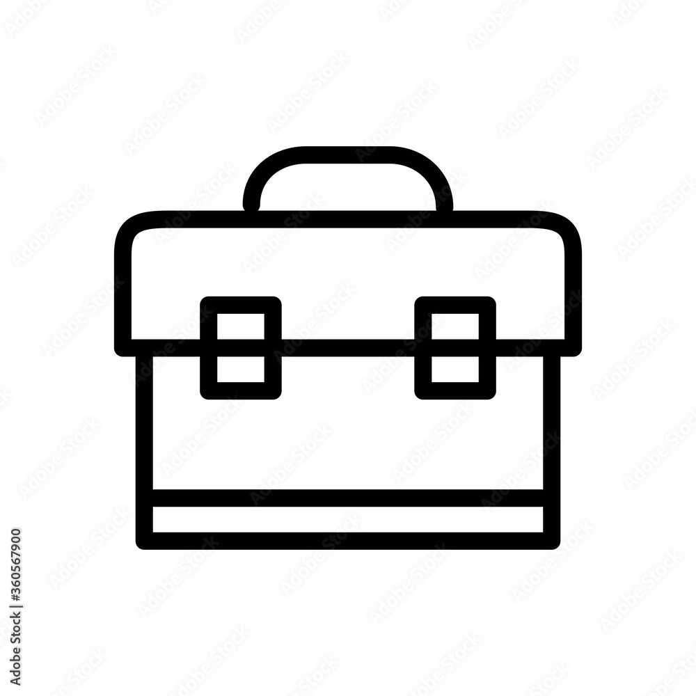 Briefcase line icon illustration isolated on white background. Business bag sign. Briefcase line icon illustration isolated on white background. Business bag sign.