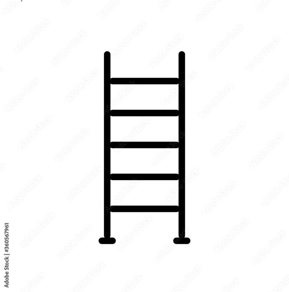 Ladder icon illustration in line design style. Ladder icon illustration in line design style.