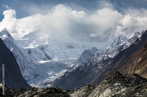 Hopper glacier view Nagar valley Northern Pakistan  photo