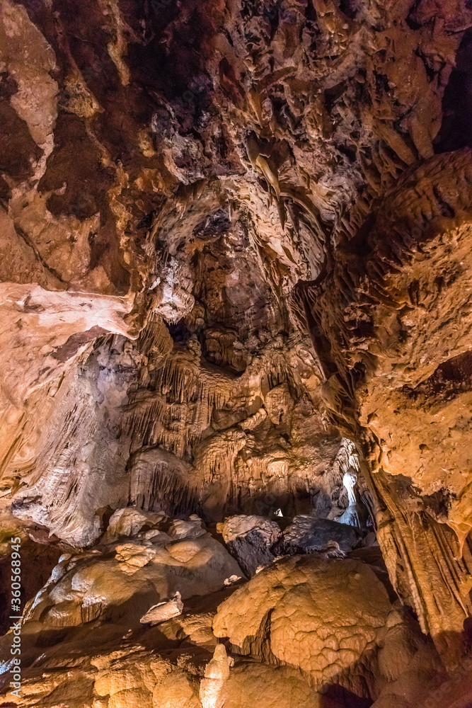 Beautifully shaped formations in Shasta Lake Caverns National National Landmark, Northern California
