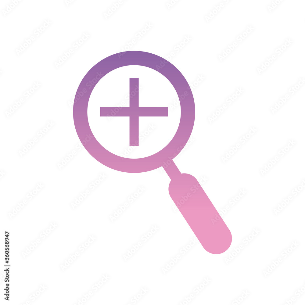 plus inside lupe gradient style icon vector design plus inside lupe gradient style icon vector design