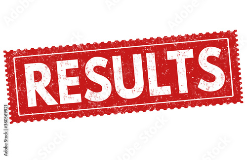 Results sign or stamp