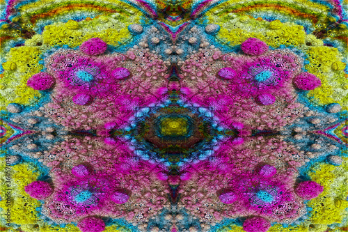 3D render. The embossed background texture, 3d illustration, volumetric drawing. Textures for the design. Three-dimensional texture. 3D Fractal shape.