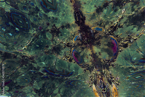 3D render. The embossed background texture, 3d illustration, volumetric drawing. Textures for the design. Three-dimensional texture. 3D Fractal shape.