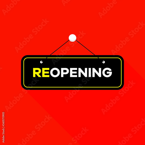 reopening sign symbol vector eps
