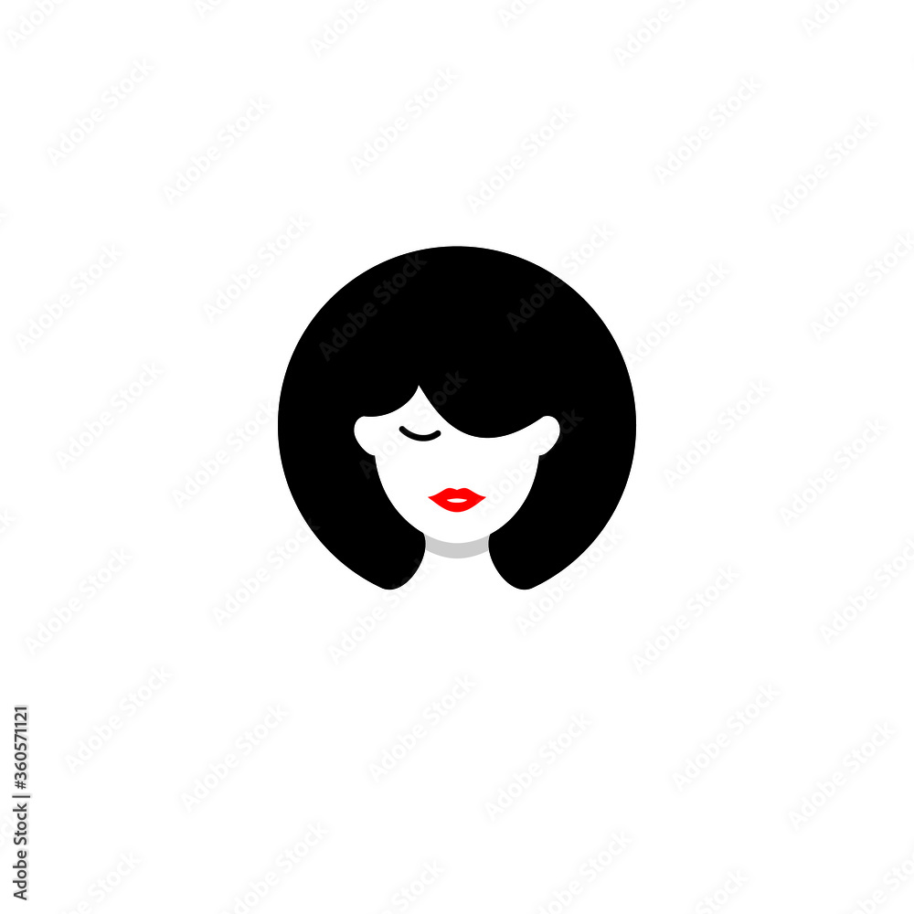 women circle hair beauty logo vector eps women circle hair beauty logo vector eps