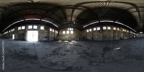 Abandoned Factory Hall HDRI Panorama