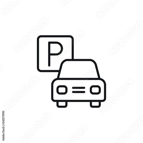 car parking icon vector sign