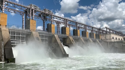 Hydro Power Plant Dam, Dubasari, Moldova, Dniester river