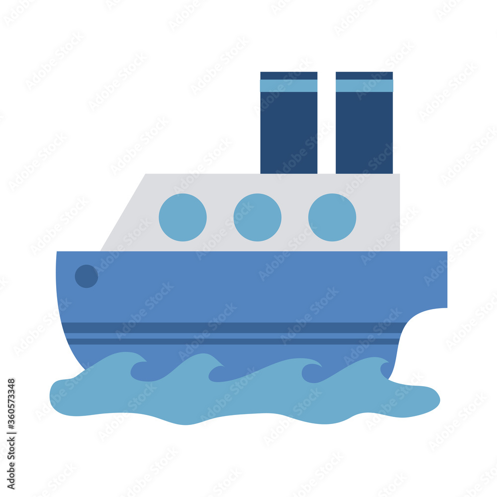 summer travel and vacation cruise boat trasnsport sea in flat style isolated icon summer travel and vacation cruise boat trasnsport sea in flat style isolated icon