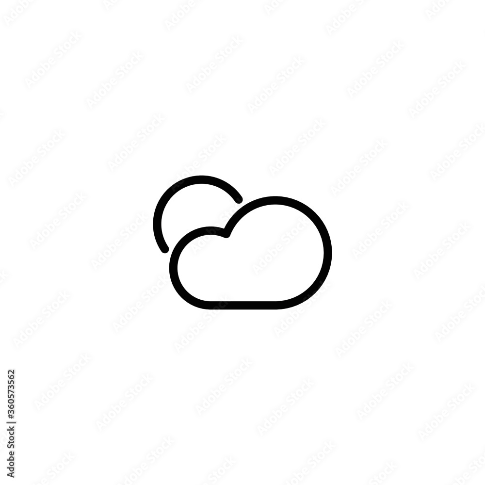 cloud and sun icon liner
