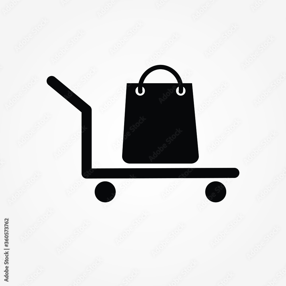 Handcart shopping icon vector illustration Handcart shopping icon vector illustration