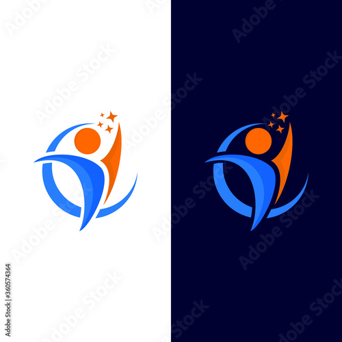 people success leader coaching symbol logo