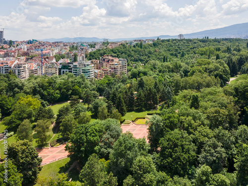 Aerial view of city of Sofia, Bulgaria