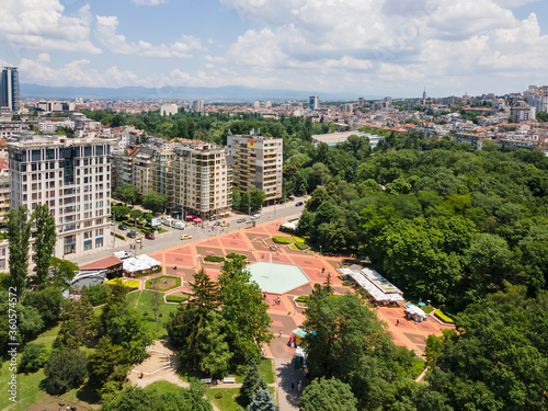 Aerial view of city of Sofia, Bulgaria