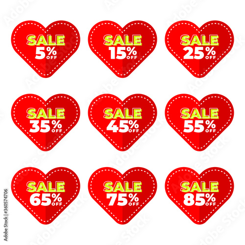 sale discount set a red color, sicker badge