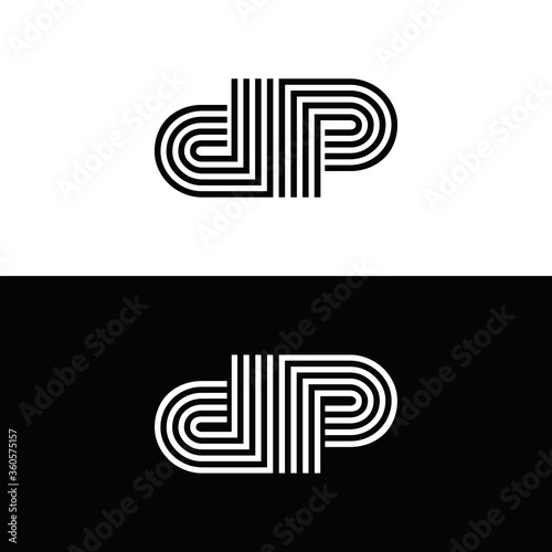 letter initial dp logo tempalte