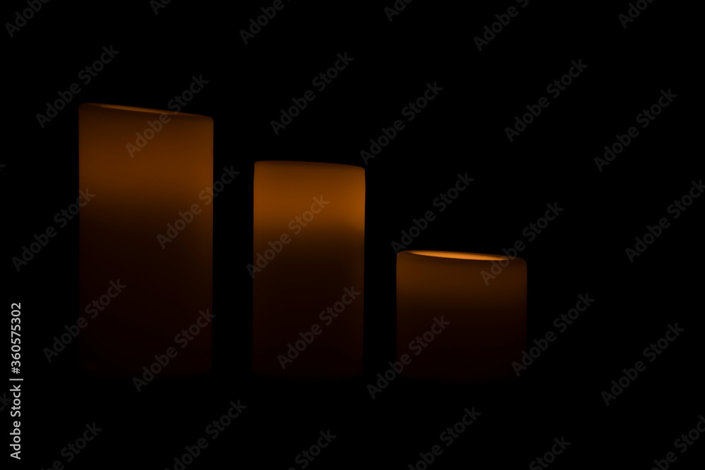 white light-permeable candle holders in different sizes white light-permeable candle holders in different sizes