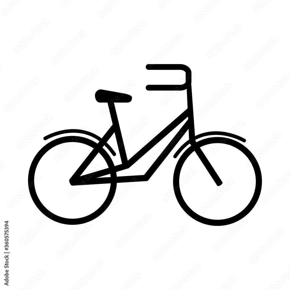 bike transport recreational sport in silhouette style isolated icon bike transport recreational sport in silhouette style isolated icon