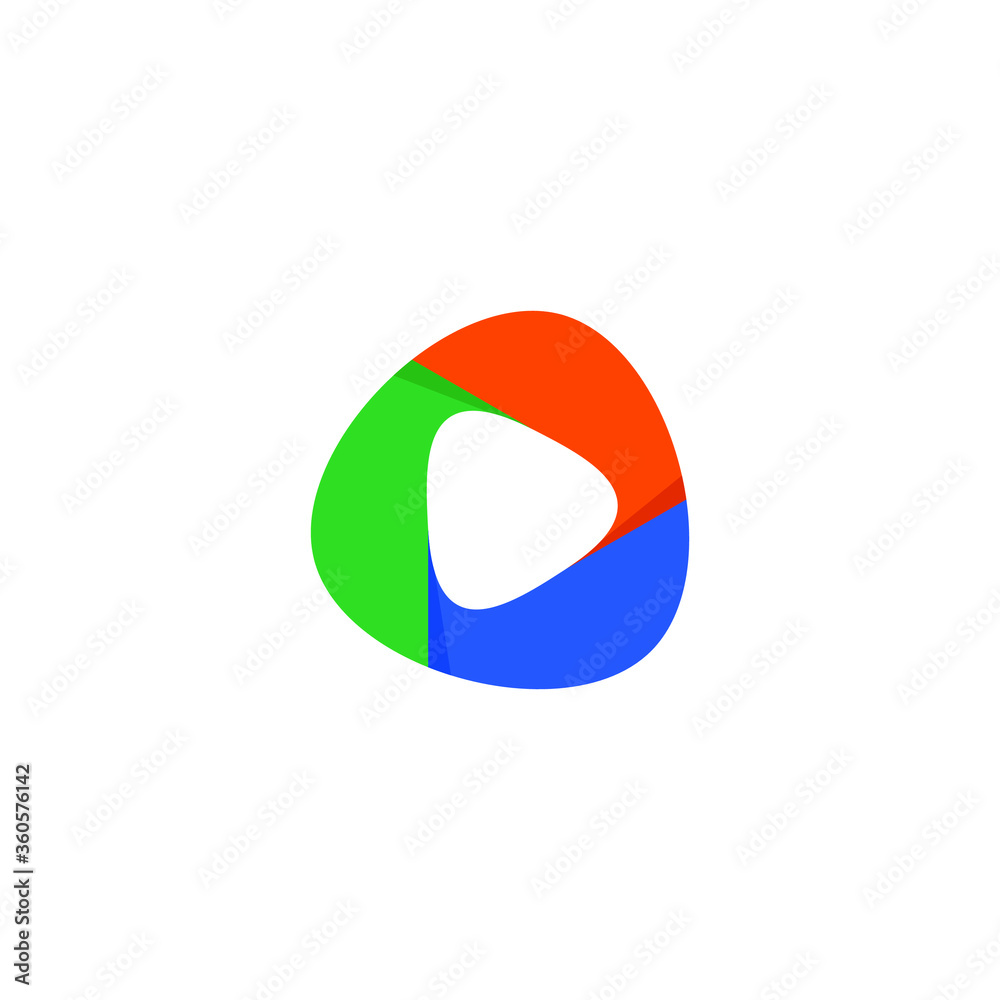 circle play button logo template vector eps