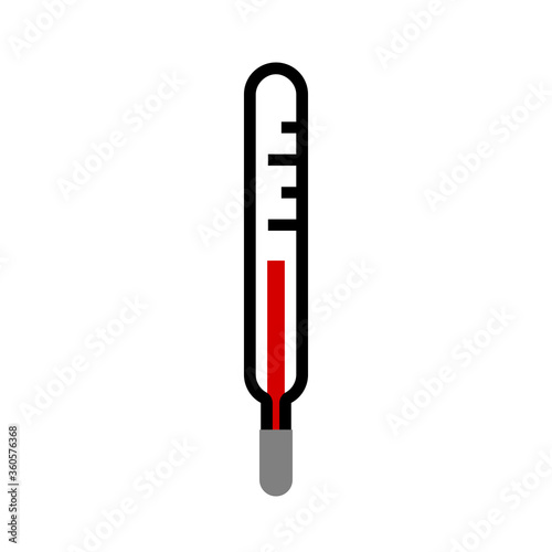 Thermometer Temperature Measurement Icon. Vector Image.