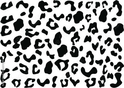 Fototapeta Naklejka Na Ścianę i Meble -  Leopard spots on white background. It is suitable for fabric printing. VECTOR