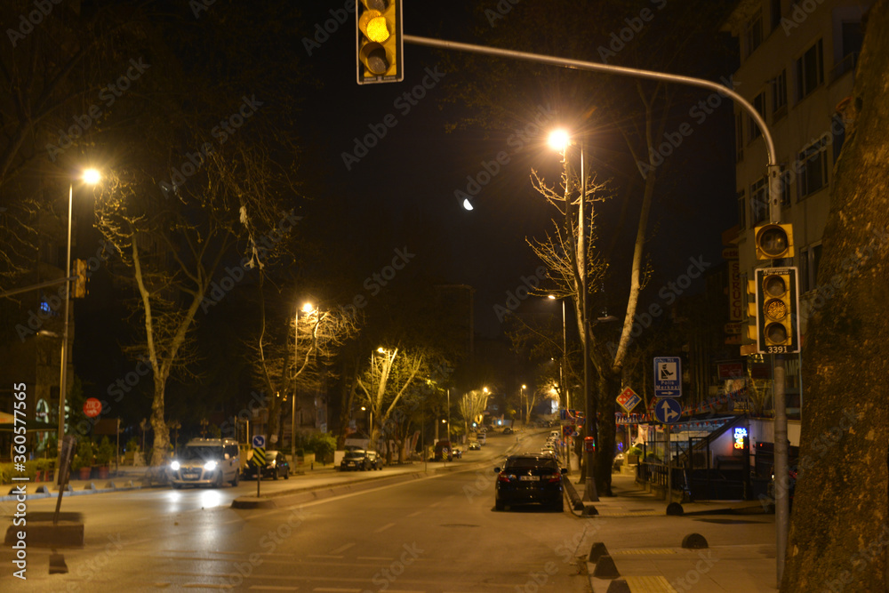 Fototapeta premium night city street