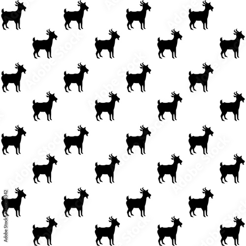 ramadan kareen goats silhouettes decorative pattern