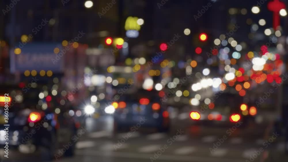 New York City by night, busy street traffic, traveling cars, colorful lights, blur
New York City by night, busy street traffic, traveling cars, colorful lights, blur