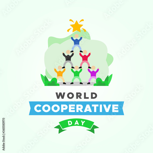 World Cooperative Day Vector Design Illustration For Celebrate Moment © Yeay Dsgn