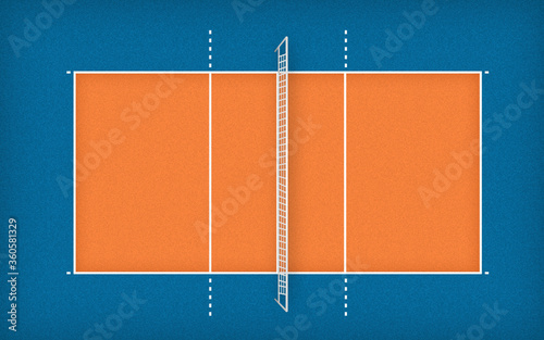 volleyball court top view illustration