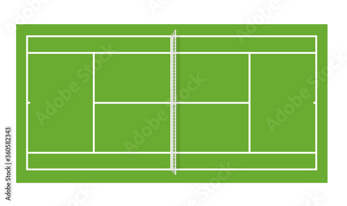 vector tennis court top view illustration