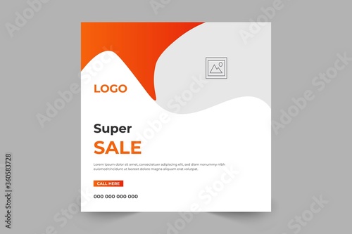 Corporate business sales banner and square banner vector design