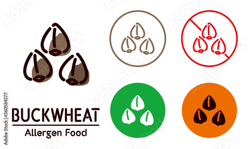 Buckwheat icon / food allergy, allergen