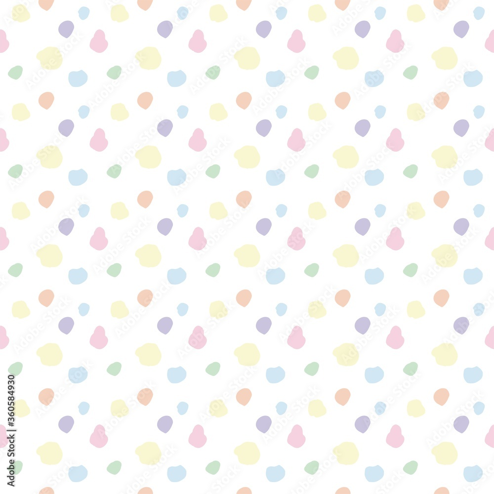 かわいい不揃いドットのパターン背景 シームレス Stock Vector Adobe Stock
