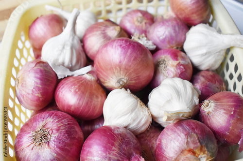 Mixed Onions and garlic