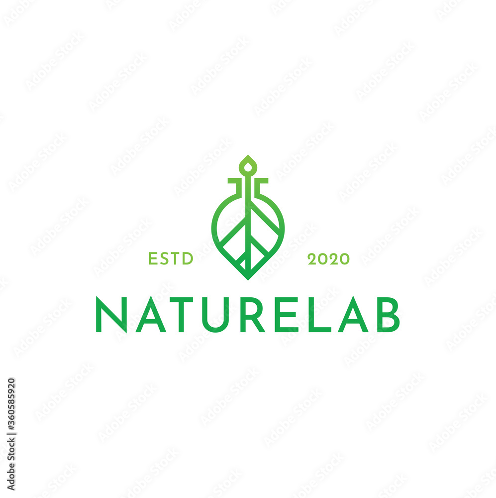 Fototapeta premium Nature Lab Logo With Modern Style Vector