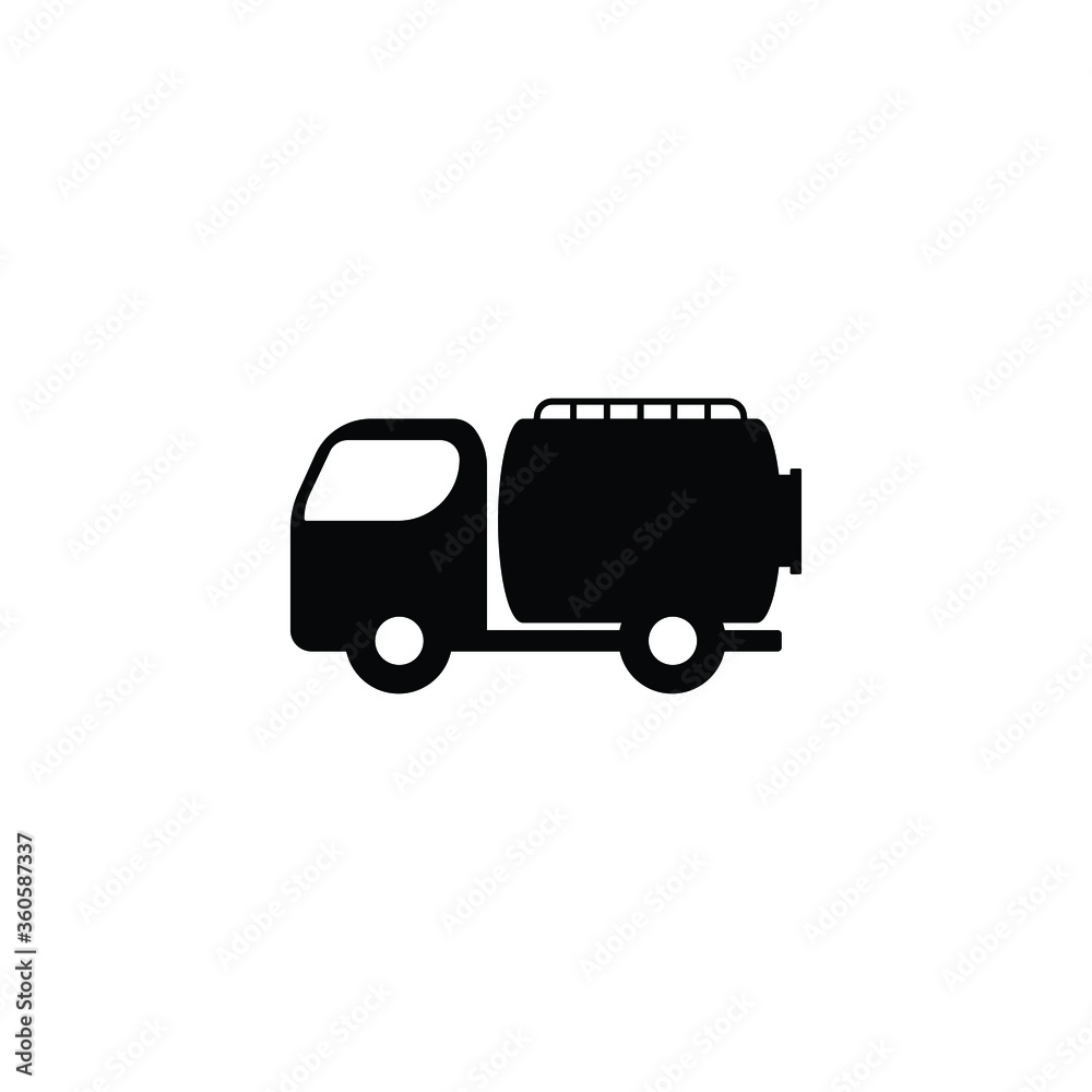 Liquid tank truck icon vector in trendy flat style isolated on white background