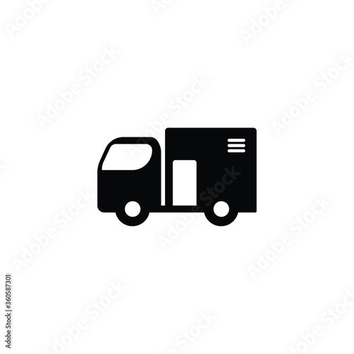 Mobile toilet truck icon vector in trendy flat style isolated on white background