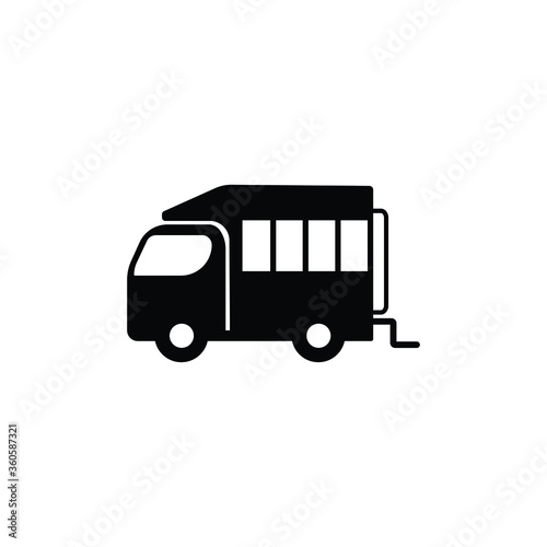 Omnibus truck icon vector in trendy flat style isolated on white background