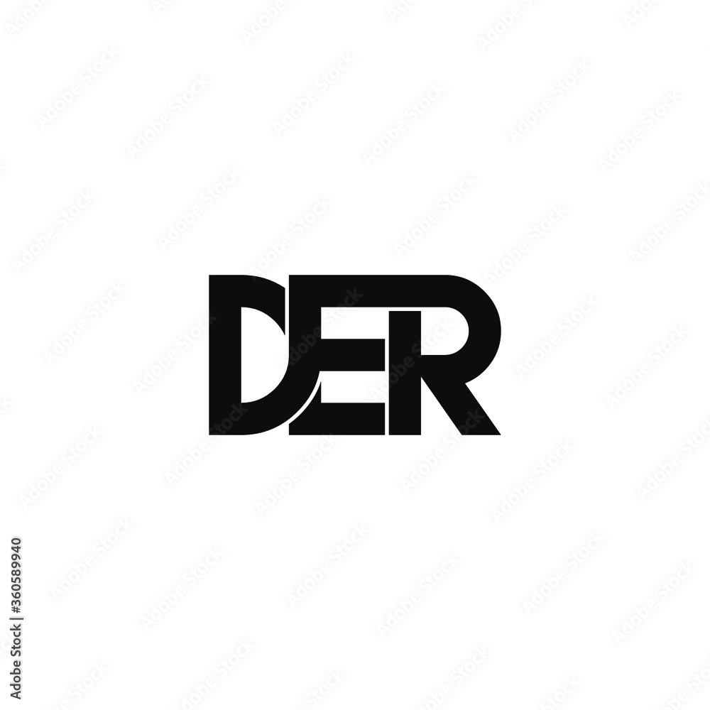 der letter original monogram logo design der letter original monogram logo design