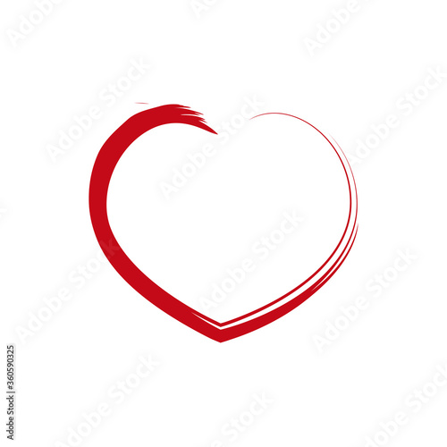 Heart brush icon