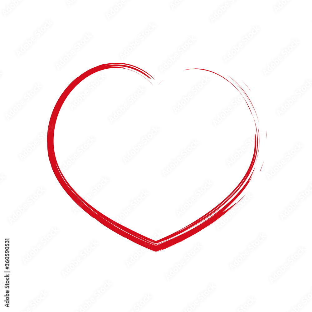 Heart brush icon