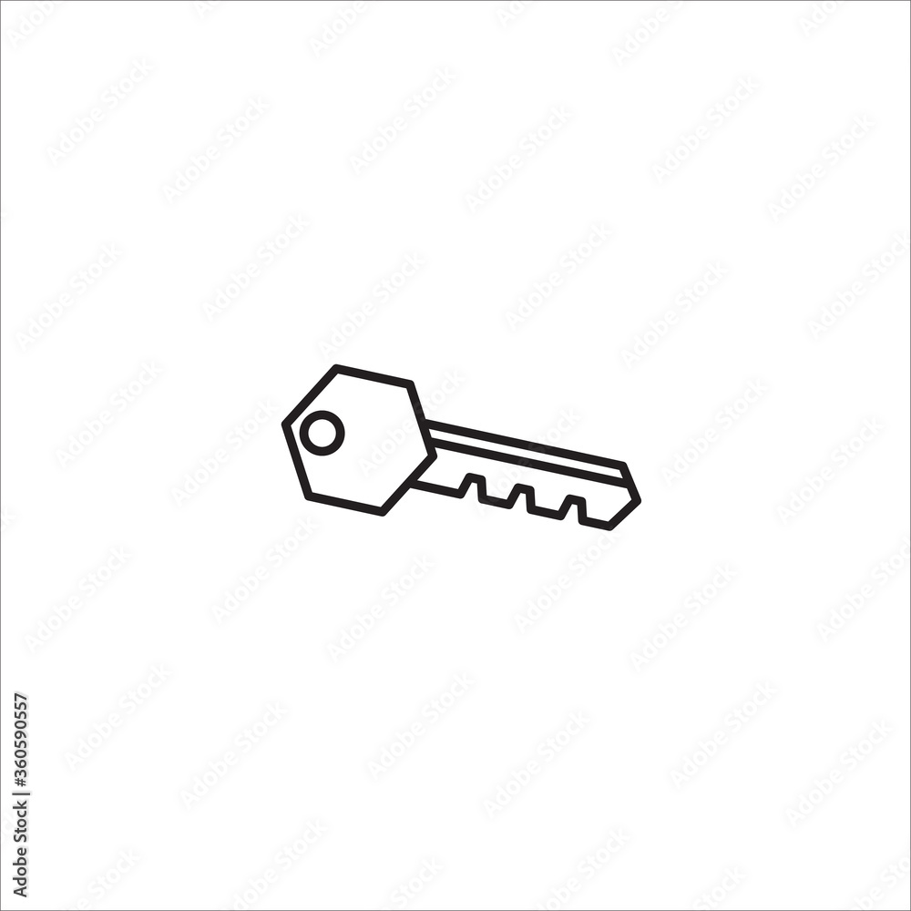 Key security line icon vector Key security line icon vector