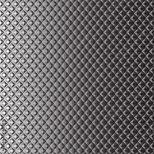 Silver monochromatic laconic geometrical ring mail pattern on gradient background