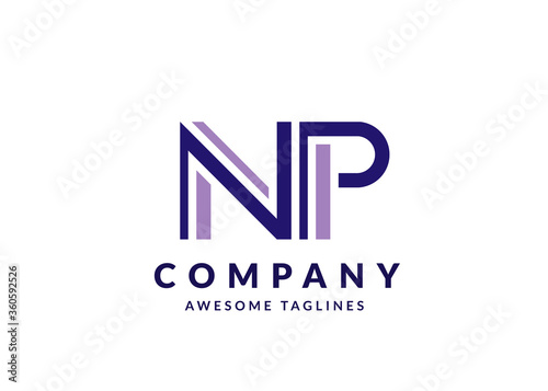 Initial Letter NP Logo Design Vector Template. Creative Abstract NP Letter Logo Design
