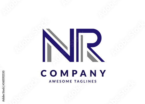 Free Download Initial Letter NR Logo Design Vector Template. Creative Abstract NR Letter Logo Design - GFXLoad