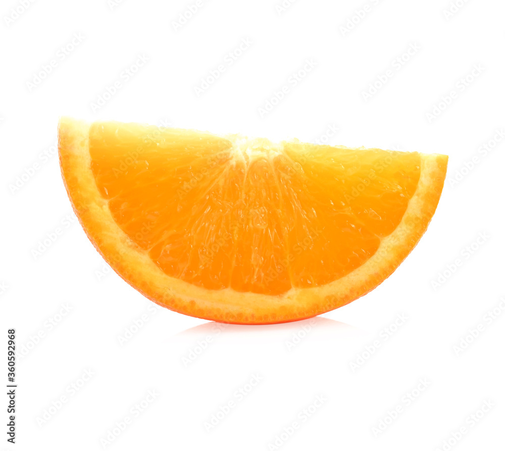 orange slice, clipping path, isolated on white background full depth of field orange slice, clipping path, isolated on white background full depth of field