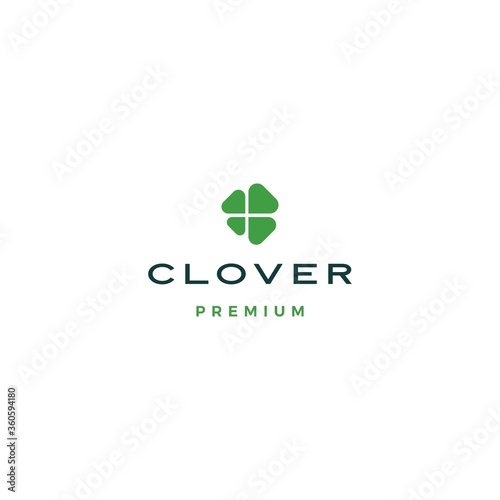 clover leaf logo vector icon illustration